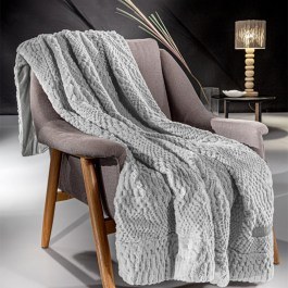 Throw Crusty Set With Cushion Silver Guy Laroche SILVER