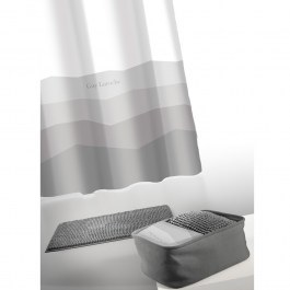 Κουρτίνα Μπάνιου Blum (Σετ 4τμχ) Με Πατάκι Μπάνιου Και Καλαθάκι Καλλυντικών Anthracite Guy Laroche ANTHRACITE