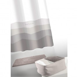 Κουρτίνα Μπάνιου Blum (Σετ 4τμχ) Με Πατάκι Μπάνιου Και Καλαθάκι Καλλυντικών Wenge Guy Laroche WENGE