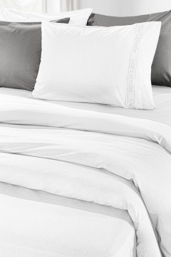 Σεντόνια Color Plus Με Λάστιχο White Guy Laroche