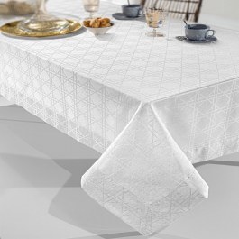Tablecloth Glamour White Guy Laroche WHITE