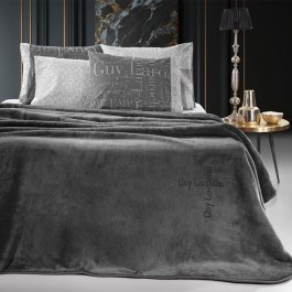 Velvet Blanket Logo Anthracite Guy Laroche ANTHRACITE