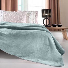 Velvet Blanket Logo Indigo Guy Laroche INDIGO