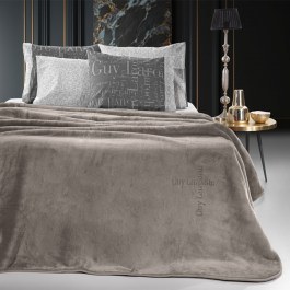 Velvet Blanket Logo Vison Guy Laroche VISON