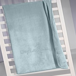 Baby Velvet Blanket Logo Indigo Guy Laroche INDIGO