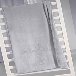 Baby Velvet Blanket Logo Silver Guy Laroche SILVER