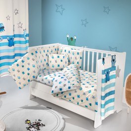 Baby Bed Sheets Monsters (Set 3pcs) Blue Saint Clair BLUE