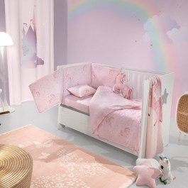 Baby Crib Bedding Sets Pinto 3pcs Pinky Saint Clair PINK