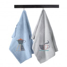 Kitchen Towels Gourmet 21 (Set 2pcs) Grey-Blue Guy Laroche GREY-BLUE