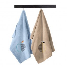 Kitchen Towels Gourmet 23 (Set 2pcs) Beige-Blue Guy Laroche BEIGE-BLUE