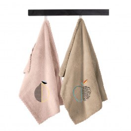 Kitchen Towels Gourmet 24 (Set 2pcs) Beige-Pink Guy Laroche BEIGE-PINK