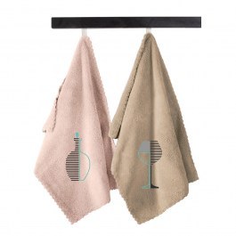 Kitchen Towels Gourmet 27 (Set 2pcs) Beige-Pink Guy Laroche BEIGE-PINK