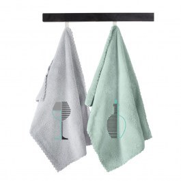 Kitchen Towels Gourmet 28 (Set 2pcs) Grey-Mint Guy Laroche GREY-MINT