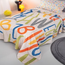 Kid Blanket Ultra Soft Letters Multi Guy Laroche MULTI