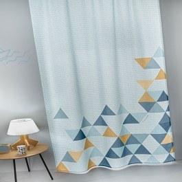 Kid Curtain Two 2 Twenty Aqua Grey Guy Laroche AQUA