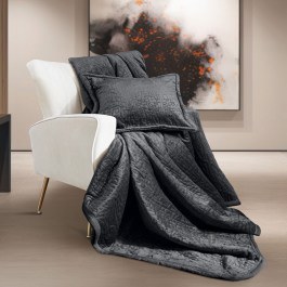 Throw Bolzano With Cushion Cover (Set 2pcs) Anthracite Guy Laroche ANTHRACITE