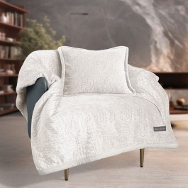 Throw Bolzano With Cushion Cover (Set 2pcs) Ivory Guy Laroche IVORY