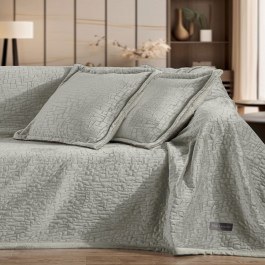 Throw Bolzano With Cushion Cover (Set 2pcs) Khaki Guy Laroche KHAKI