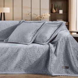 Throw Bolzano With Cushion Cover (Set 2pcs) Silver Guy Laroche SILVER