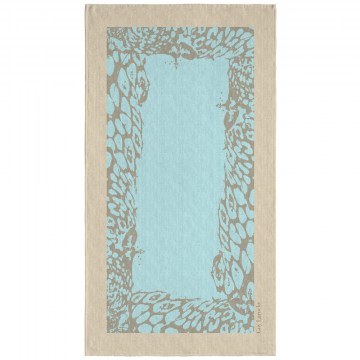 Beach Towel Velour Printed 2503 04 Turquoise Guy Laroche
