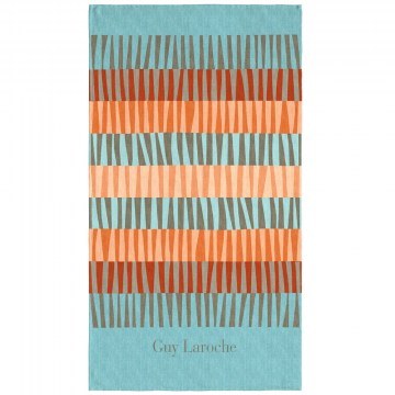 Beach Towel Velour Printed 2504 02 Turquoise-Orange Guy Laroche