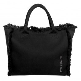 Τσάντα Ώμου Caribbean 40x35x20cm Black Feel & Touch BLACK