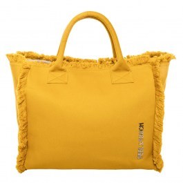 Τσάντα Ώμου Caribbean 40x35x20cm Mustard Feel & Touch MUSTARD