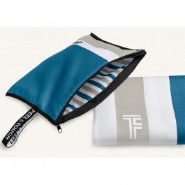 Πετσέτα Θαλάσσης Med 01 Με Νεσεσέρ (Σετ 2τμχ) Blue-Grey Feel & Touch BLUE-GREY