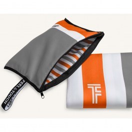 Πετσέτα Θαλάσσης Med 08 Με Νεσεσέρ (Σετ 2τμχ) Grey-Orange Feel & Touch GREY-ORANGE