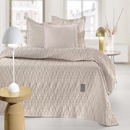 Bedspread Kylian With Cushion Cover (Set 2pcs) Natural Guy Laroche NATURAL