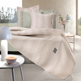 Κουβερλί Vera Με Διακοσμητική Μαξιλαροθήκη (Σετ 2τμχ) Natural Guy Laroche NATURAL