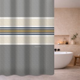 Shower Curtain Pinstripe Grey Guy Laroche GREY