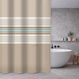 Shower Curtain Pinstripe Natural Guy Laroche NATURAL