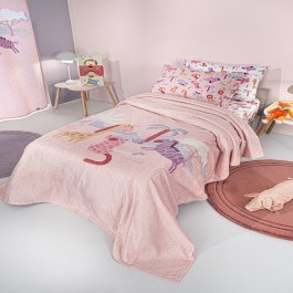 Κουβέρτα Παιδική Ultra Soft Jungle Pink Guy Laroche PINK