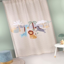 Children's Curtain Jungle Natural Guy Laroche NATURAL