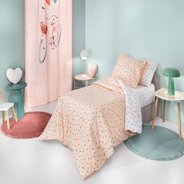 Baby Bed Sheets Amore Fitted (Set 3pcs) Salmon Guy Laroche SALMON