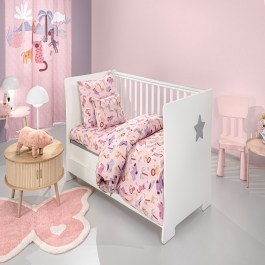 Baby Bed Sheets Jungle (Set 3pcs) Pink Guy Laroche PINK