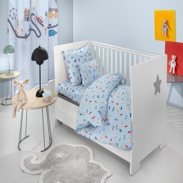 Baby Bed Sheets Roadtrip (Set 3pcs) Sky Guy Laroche SKY