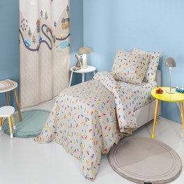 Baby Bed Sheets Roadtrip Fitted (Set 3pcs) Natural Guy Laroche NATURAL
