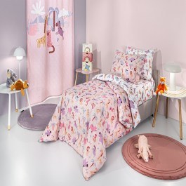 Children's Bed Sheets Jungle (Set 3pcs) Pink Guy Laroche PINK