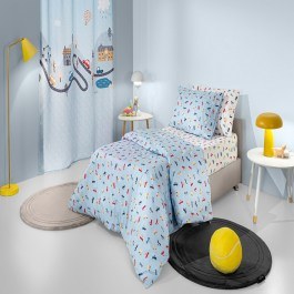 Children's Bed Sheets Roadtrip (Set 3pcs) Sky Guy Laroche SKY