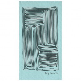 Beach Towel Velour Printed 2602 01 Aqua Guy Laroche AQUA