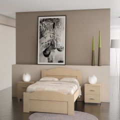 Κρεβάτι Νο. 49 Wave 190x140 Oak