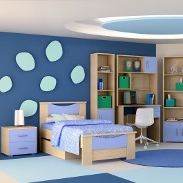 Κρεβάτι Παιδικό Νο. 15 Smile 90x190 Oak-Blue OAK-BLUE