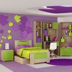 Κρεβάτι Παιδικό Νο. 16 Smile 110x190 Oak-Green