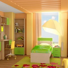 Κρεβάτι Παιδικό Νο. G52 Nota 110x190 Oak-Green