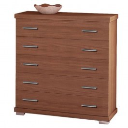 Συρταριέρα Νο.5 80x90x45 Με 5 Συρτάρια Wallnut WALLNUT