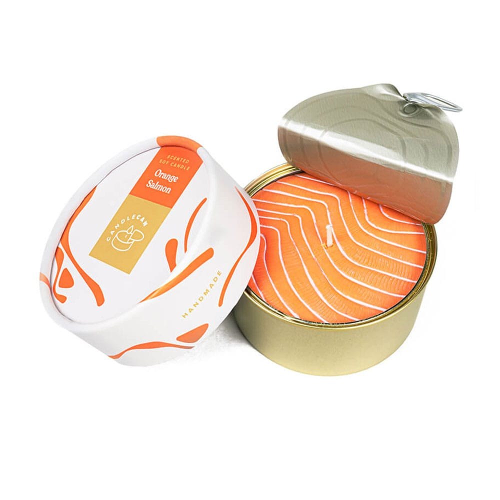 Κερί Αρωματικό Orange Salmon 10x10x 5,5cm Candle Hand