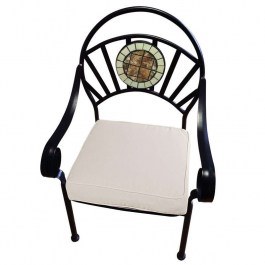 Armchair Stacked With Pillow TC015-010 91x60x58cm Black-White BLACK-WHITE