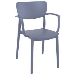 Πολυθρόνα Liza Dark Grey 54X53X82εκ. Siesta 20.0411 ANTHRACITE
